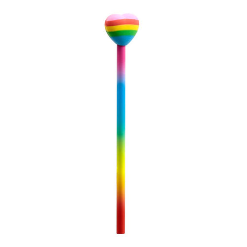 Rainbow Heart Pencil & Eraser Topper