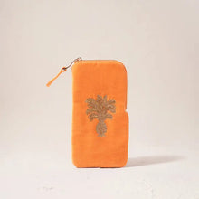 Load image into Gallery viewer, Pineapple Orange Velvet Glasses Case