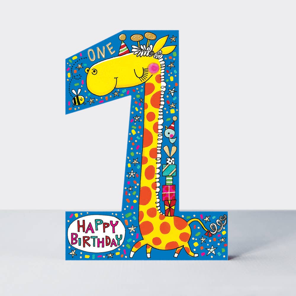 Age 1 Giraffe Card