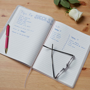 Pink Marble Desk Journal with Bookmark