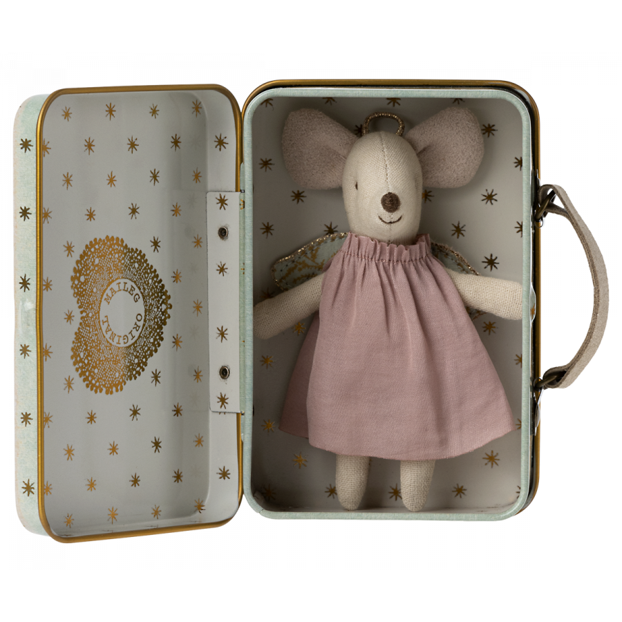 Angel Mouse In Suitcase