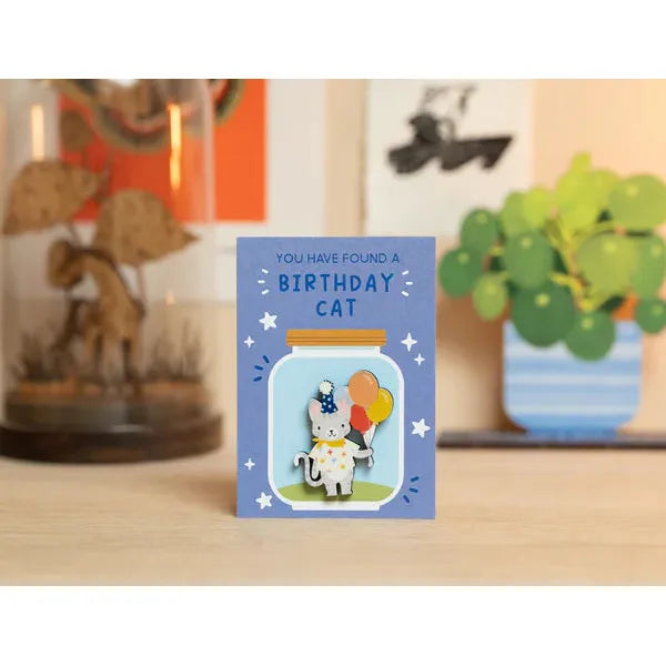 Birthday Cat Pin