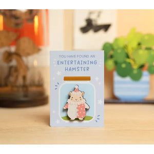 Entertaining Hamster Pin