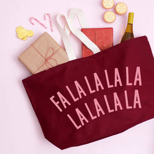 FaLaLaLaLa Burgundy Big Bag