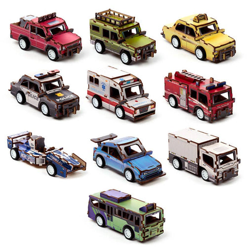 Mini 3D Vehicle Wooden Puzzles