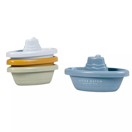 Blue Stackable Bath Boats