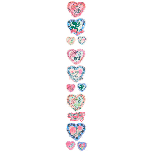 La Vie En Rose Heart Shaped Stickers