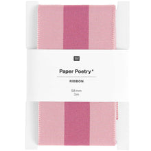 Load image into Gallery viewer, Dusky Pink Stripe Woven Ribbon