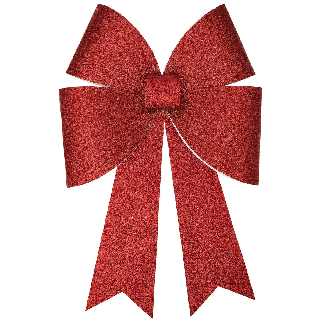 XL Red Glitter Bow