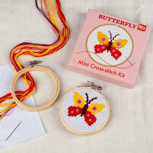 Load image into Gallery viewer, Butterfly Mini Cross Stitch Kit