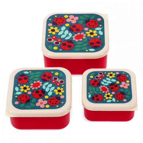 Ladybird Set Of 3 Snack Boxes