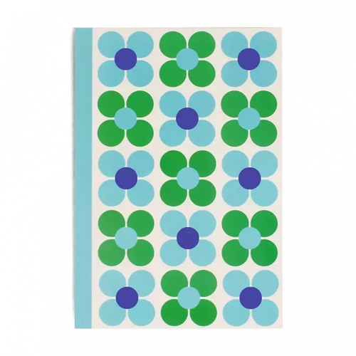 A5 Blue & Green Floral Notebook