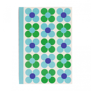 A5 Blue & Green Floral Notebook