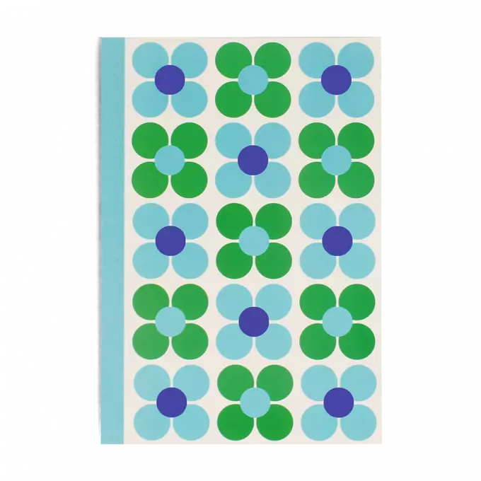 A5 Blue & Green Floral Notebook