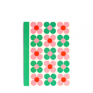 A6 Pink & Green Daisy Notebook