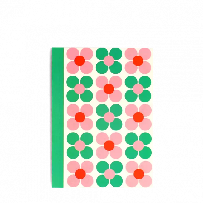 A6 Pink & Green Daisy Notebook