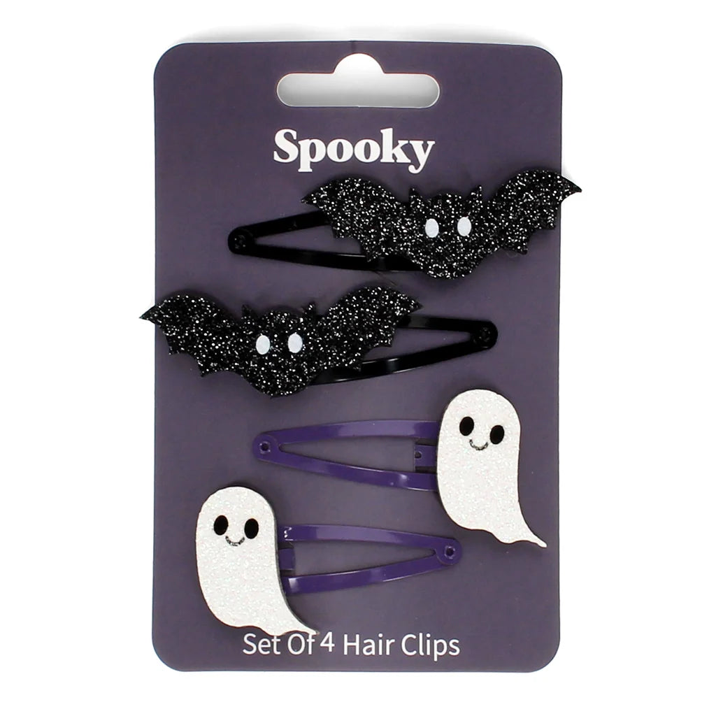 Spooky Glitter Hair Clips