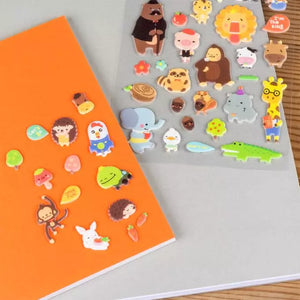 3D Puffy Animal Friends Stickers