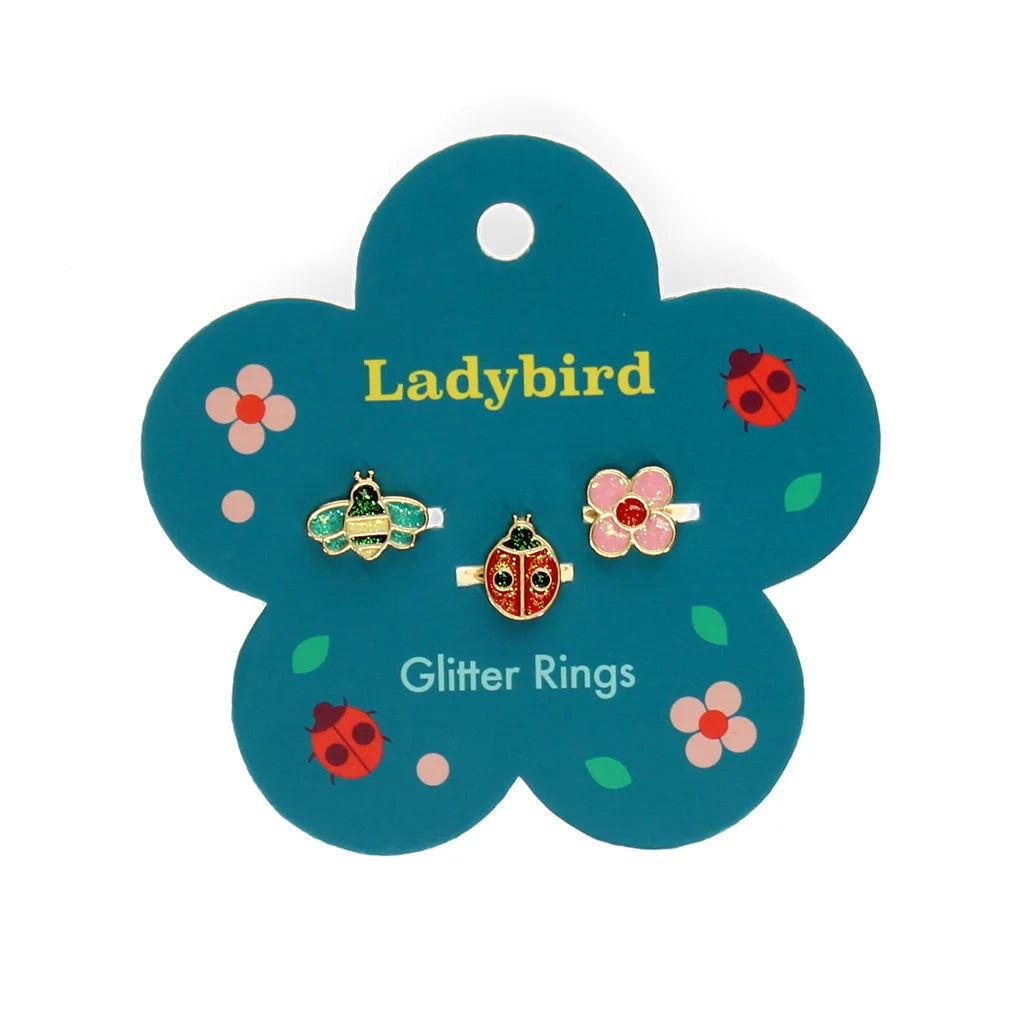 Ladybird Glitter Rings