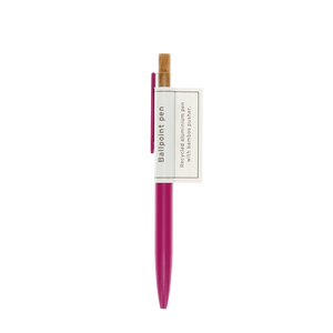 Recycled Ball Point Pen: Bright Pink