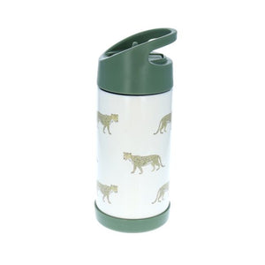 Khaki Leopard Insulated Water Bottle