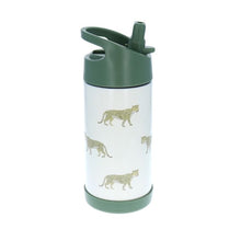 Load image into Gallery viewer, Khaki Leopard Insulated Water Bottle