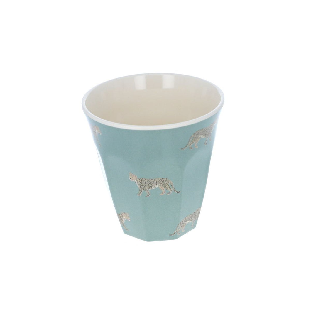 Large Green Leopard Melamine Cup