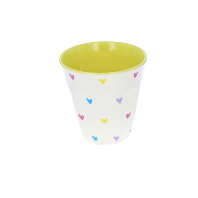 Large Heart Print Melamine Cup