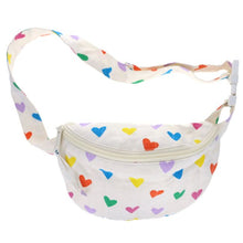 Load image into Gallery viewer, Multi Hearts Cream Bum Bag