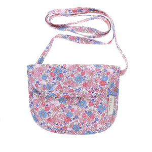 Blue & Pink Floral Crossbody Bag