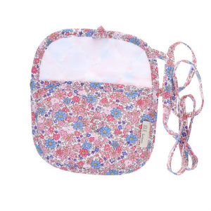 Blue & Pink Floral Crossbody Bag