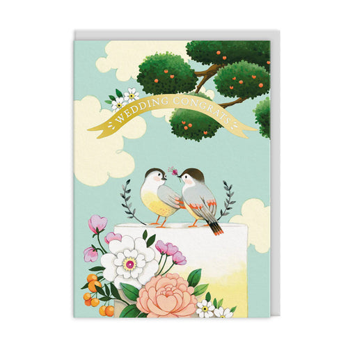 Wedding Birds Congratulations Card