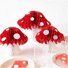 Load image into Gallery viewer, Honeycomb Mushroom Decorations