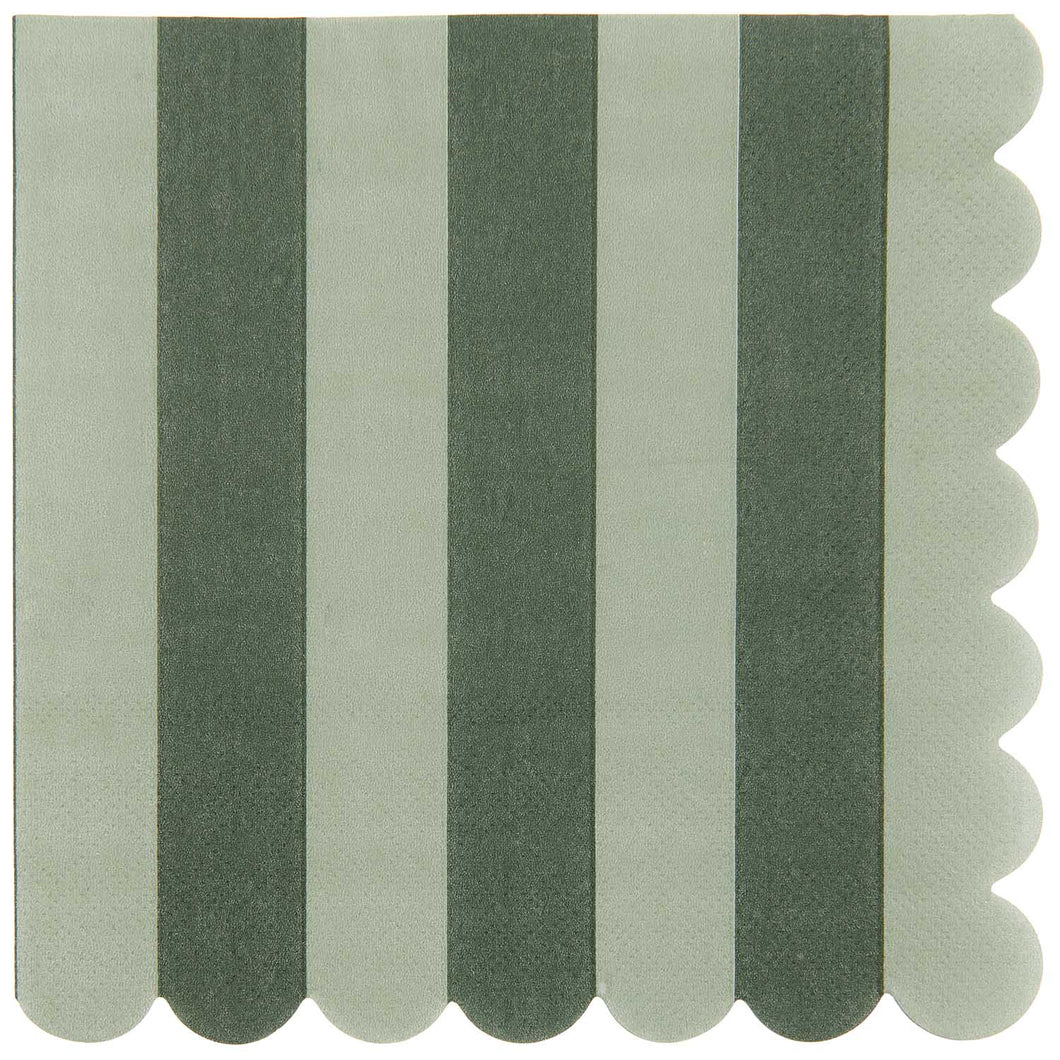 Green Stripe Napkins