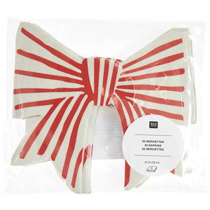 Red Bow Shaped Napkins