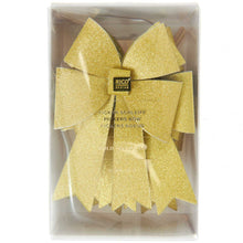 Load image into Gallery viewer, Gold Glitter Bow Cake Decorations