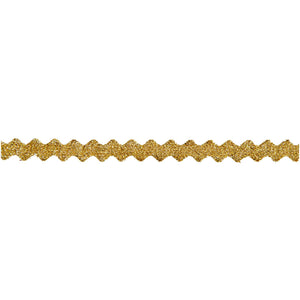 Gold Wavy Glitter Ribbon