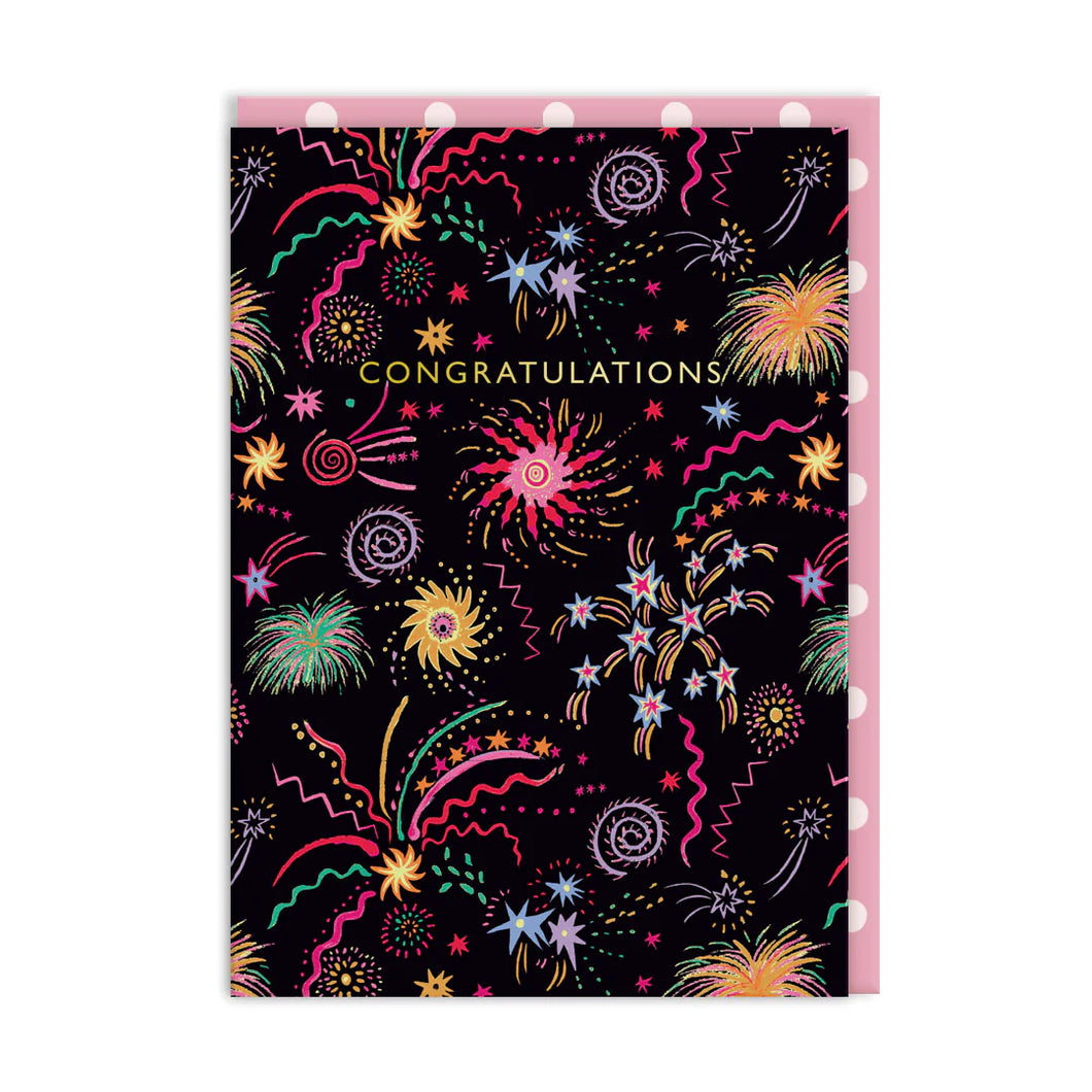 Congratulations Fireworks Card