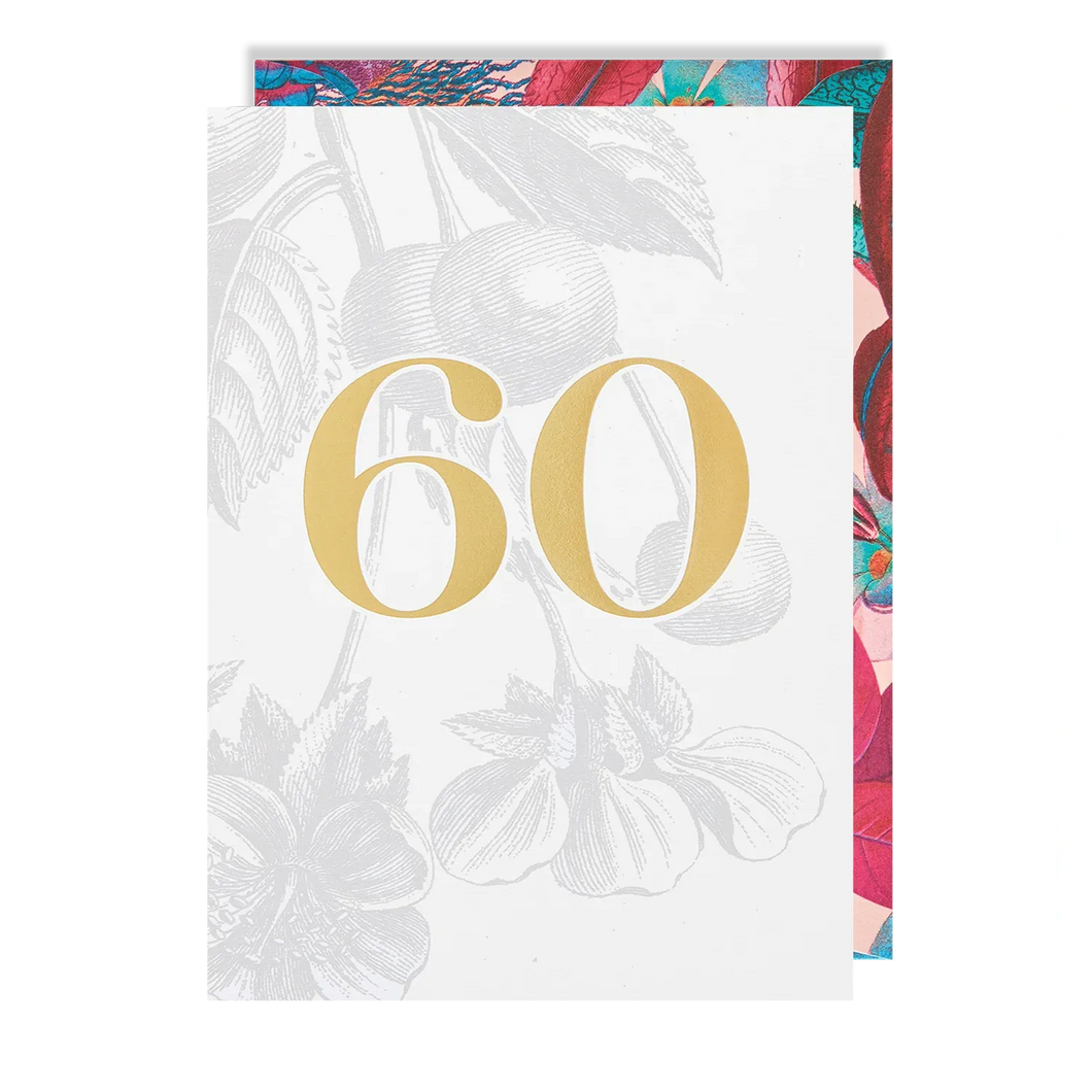 60th Floral Birthday Card – Freda & Bert - Gift Shop Cambridge