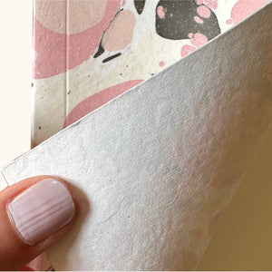 Hand Marbled Pink Notebook