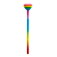 Load image into Gallery viewer, Rainbow Heart Pencil &amp; Eraser Topper