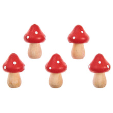 Load image into Gallery viewer, Wooden Mushroom Decorations