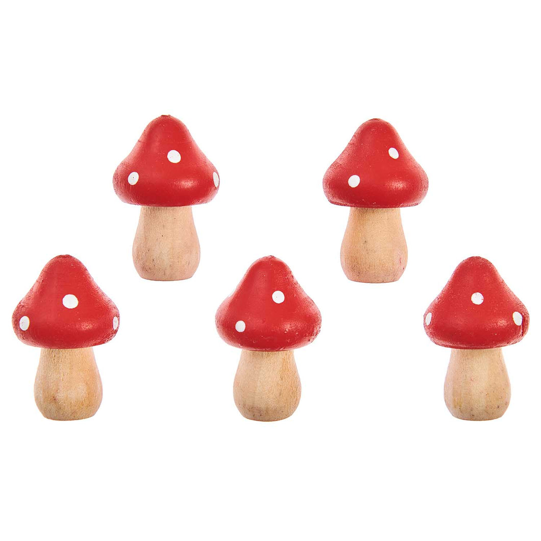 Wooden Mushroom Decorations