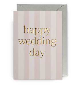 Pastel Striped Wedding Card