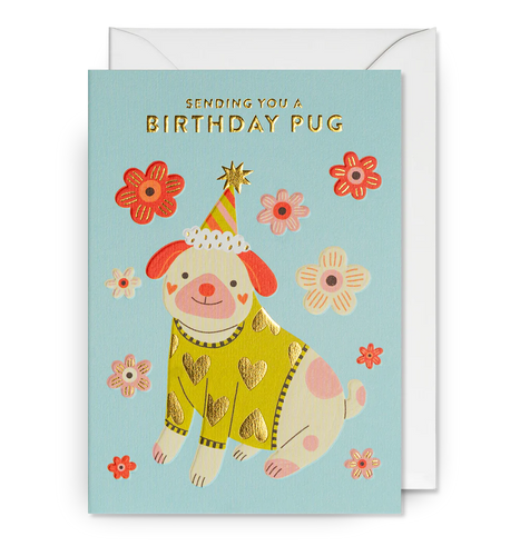 Sending You a Birthday Pug Card