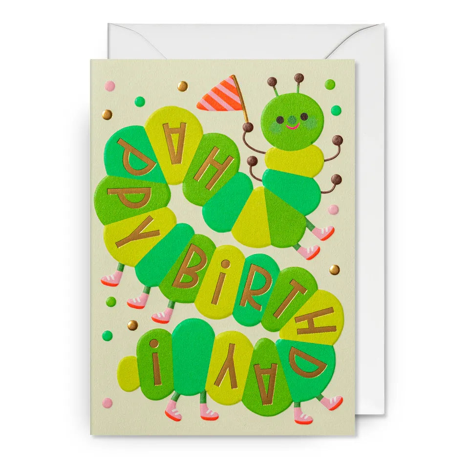 Caterpillar Birthday Card