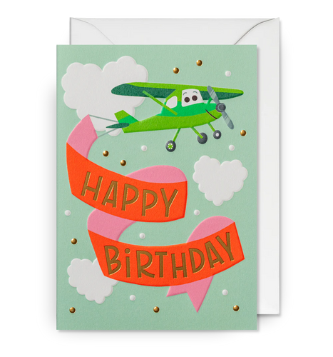 Birthday Plane Banner Card