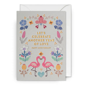 Anniversary Flamingo Card