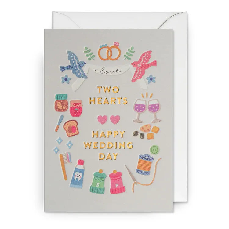 Two Hearts Wedding Card