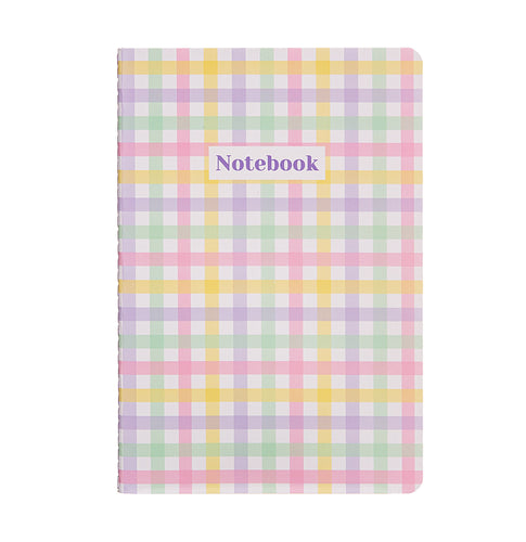 A5 Pastel Gingham Notebook